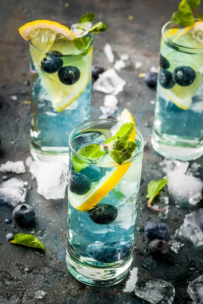 Blueberry Lemonade or mojito — Stock Photo, Image