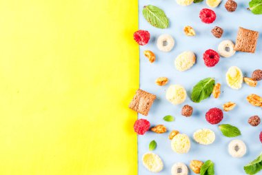 Sağlıklı kahvaltı malzemeler kavramı