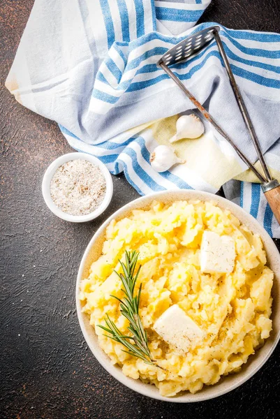 Hierba de ajo puré de papas — Foto de Stock