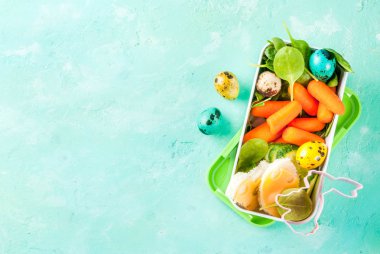 Yaratıcı çocuklar Kahvaltı Öğle Yemeği kutusu Paskalya