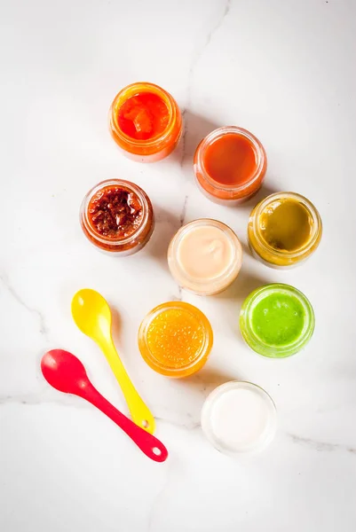 Variety of baby food — Stock Photo, Image