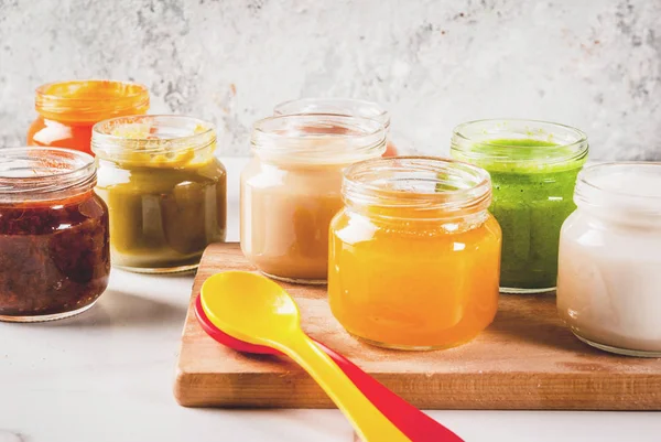 Variety of baby food — Stock Photo, Image