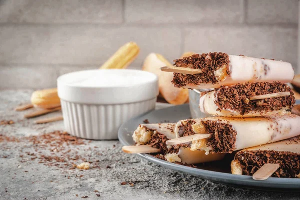 Tiramisu popsicles fagylalt — Stock Fotó