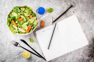 Diyet planı zayıflama konsepti