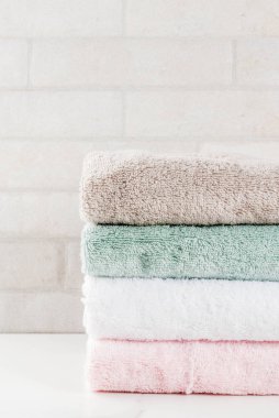 Temiz havlular yığını