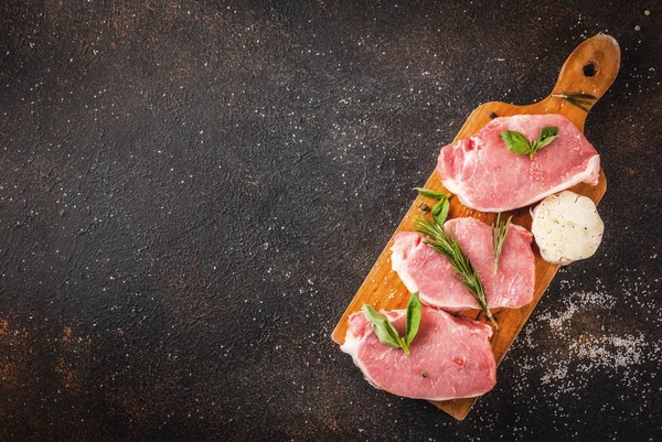 Çiğ et, domuz eti biftek 