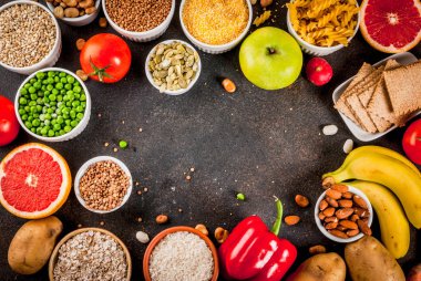 Sağlıklı karbonhidratlar malzemeler