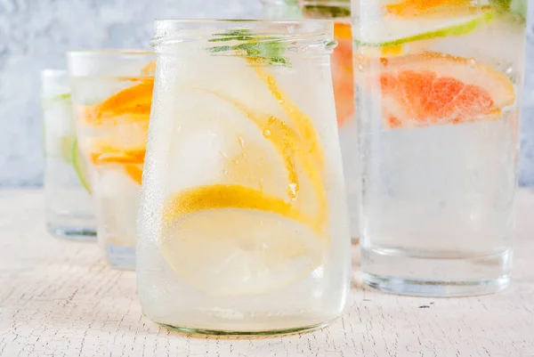Conjunto de vários citrinos drinka — Fotografia de Stock