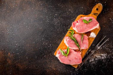 Çiğ et, domuz eti biftek 