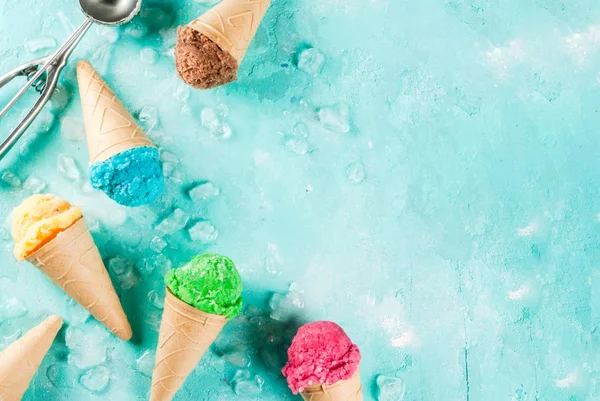 Serie di vari gelati lucenti — Foto Stock