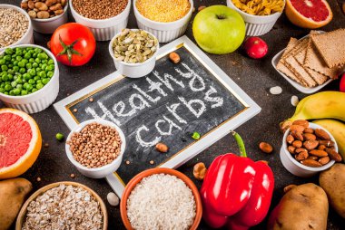 Sağlıklı karbonhidratlar malzemeler