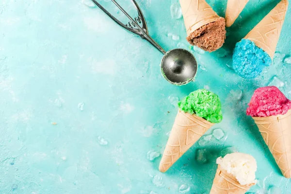 Набор различных ярких мороженого — стоковое фото