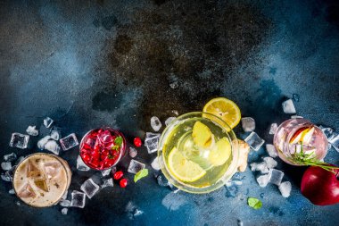 Çeşitli kış kokteylleri 