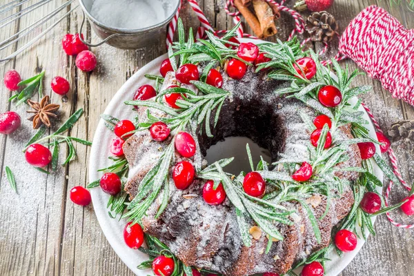 Weihnachtsgebäck aus dunkler Schokolade — Stockfoto