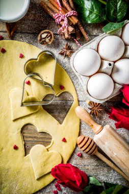 Sevgililer Günü pişirme arka planı