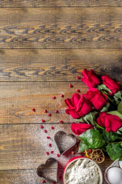 Sevgililer Günü pişirme arka planı