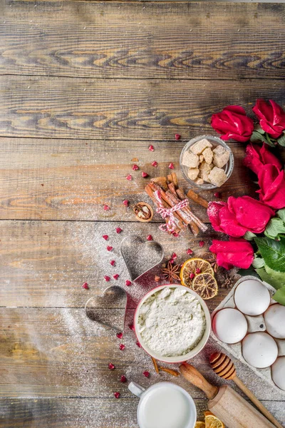 Backvorgeschichte zum Valentinstag — Stockfoto