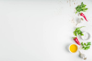 Ot ve baharatlar arka plan pişirme