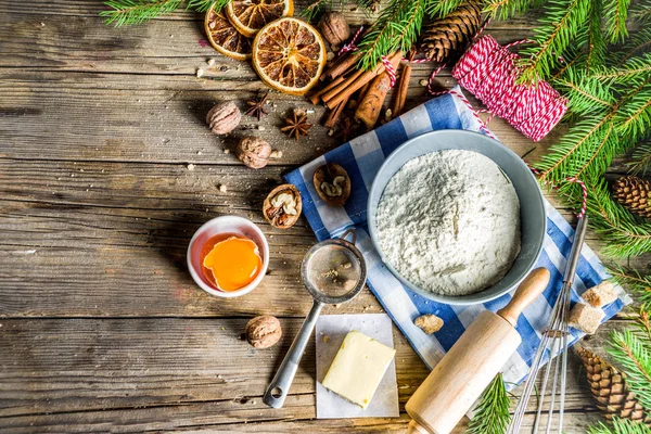 Christmas baking background — Stock Photo, Image