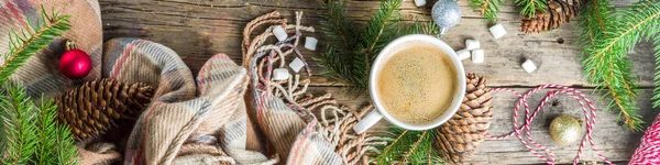 Weihnachten Winter Kaffeetasse — Stockfoto
