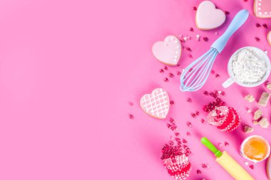 Sevgililer Günü pişirme arka planı