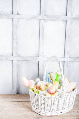 Kurabiyelerle mutlu paskalya arkaplanı