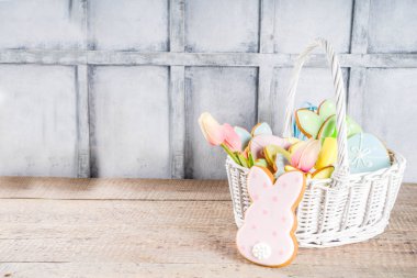 Kurabiyelerle mutlu paskalya arkaplanı