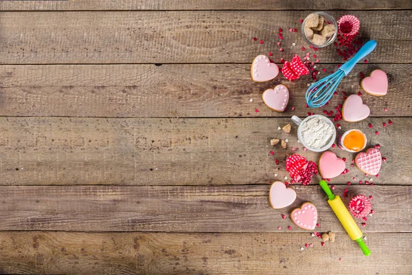 День святого Валентина фону для випічки — стокове фото