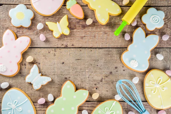 Fondo de Pascua feliz con galletas — Foto de Stock