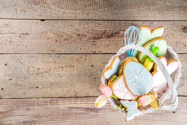 Fondo de Pascua feliz con galletas — Foto de Stock