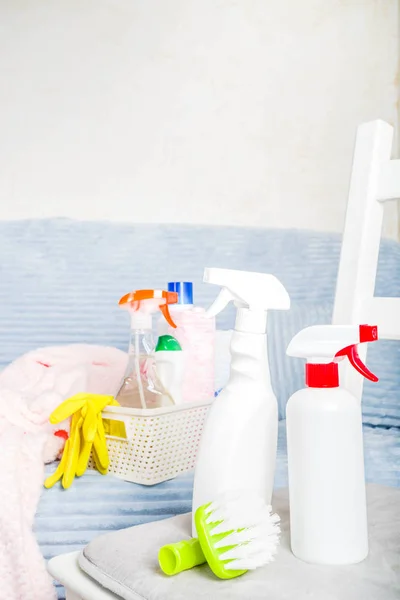 Spring home cleaning and housekeeping background — Stock Photo, Image