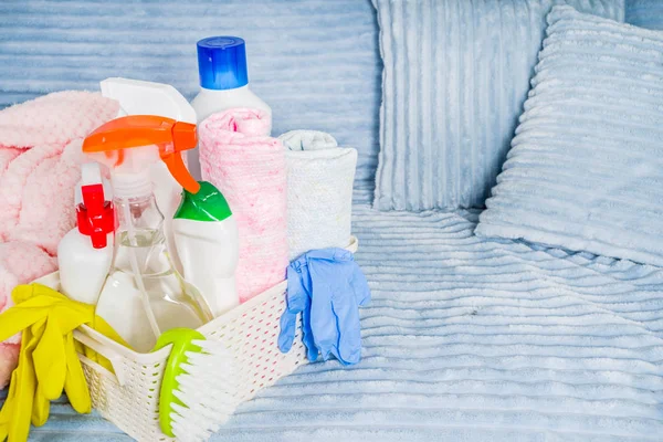 Spring home cleaning and housekeeping background — Stock Photo, Image