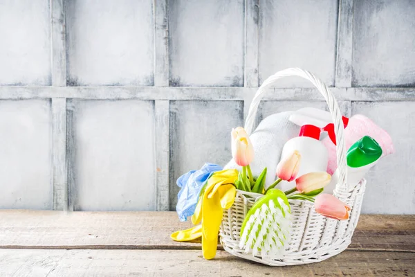 Spring home cleaning and housekeeping background