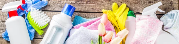 Spring home cleaning and housekeeping background