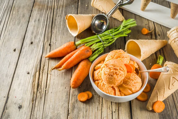 Vegan carrot ice cream