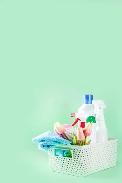 Spring home cleaning and housekeeping concept