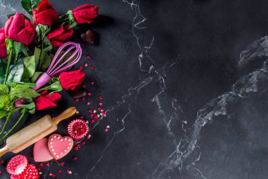 Sevgililer Günü pişirme arka planı