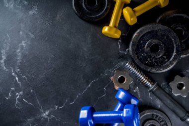 Dambılı spor ve fitness arka planı