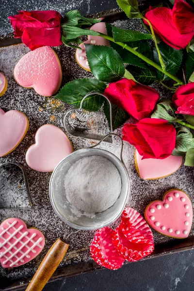 Valentinstag-Kekse — Stockfoto