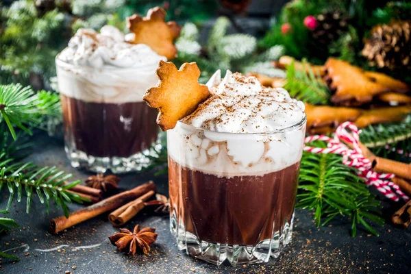 Weihnachten Lebkuchen heiße Schokolade — Stockfoto