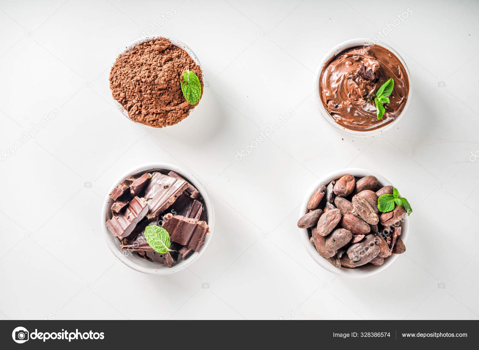 Different types of cocoa beans