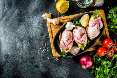 Bıldırcın pişirme arka planı