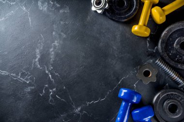 Dambılı spor ve fitness arka planı