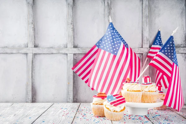 Cupcakes patrióticos de Estados Unidos — Foto de Stock