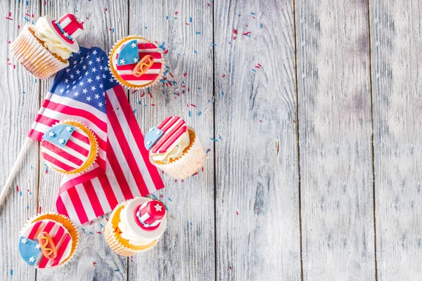 Patriottische usa cupcakes — Stockfoto