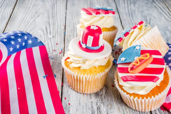 Cupcakes patrióticos de Estados Unidos — Foto de Stock