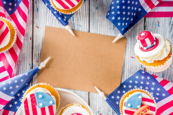 Cupcakes patrióticos de Estados Unidos — Foto de Stock