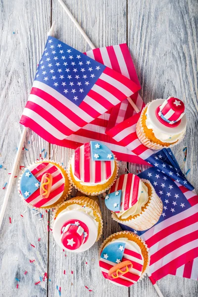 Cupcakes patrióticos de Estados Unidos — Foto de Stock