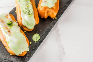 Mojito eklerleri kireç lezzet ve nane ile