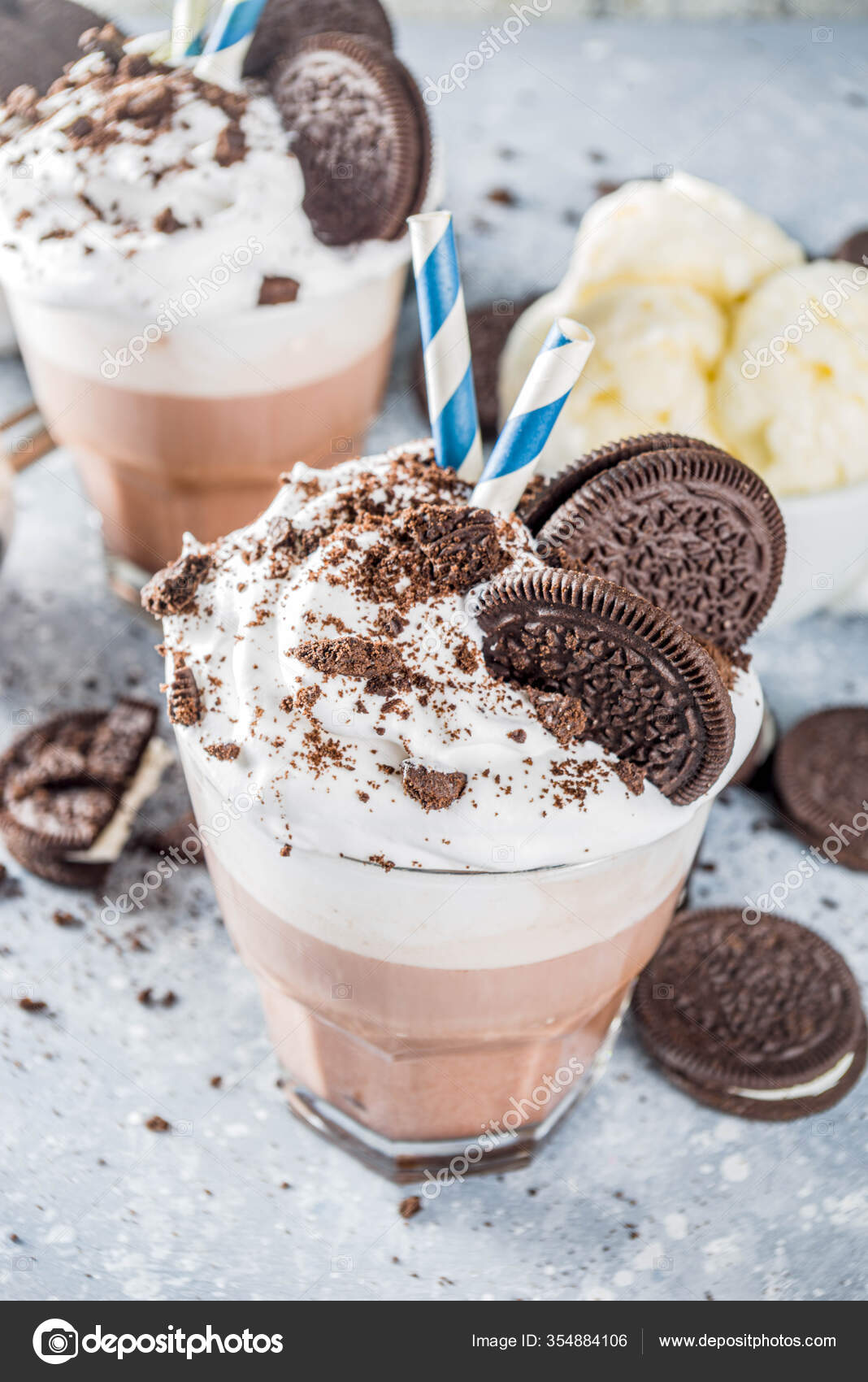 Mocha Diy Oreo Milkshake Coffee Mocha Milkshake Cookies Cream Ice